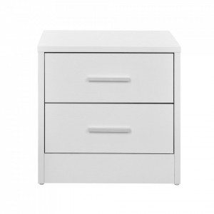Noptiera cu 2 sertare - comoda / dulap pentru birou - alb - P54985287 - Img 2
