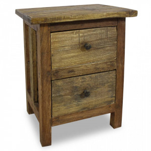 Noptiera din lemn masiv reciclat 40 x 30 x 51 cm - V244487V - Img 1