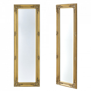 Oglinda de perete, 132 x 42 x 3,5 cm, lemn, auriu - P70635186 - Img 2