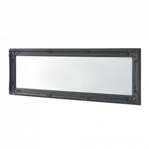 Oglinda de perete, 132 x 42 x 3,5 cm, lemn, gri inchis - P70635187 - Img 4