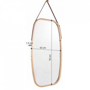 Oglindă de perete, bambus natural, 43x76 cm - TP228001 - Img 15