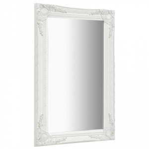 Oglinda de perete in stil baroc, alb, 50 x 80 cm - V320320V - Img 3