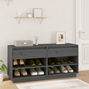 Pantofar, gri, 110x34x52 cm, lemn masiv de pin - V814446V - Img 2