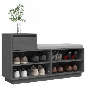 Pantofar, gri, 110x34x61 cm, lemn masiv de pin - V814451V - Img 4