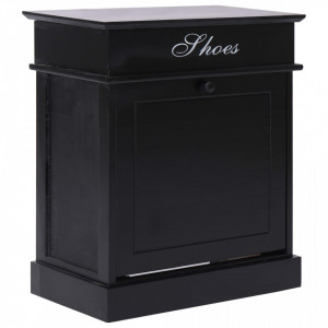 Pantofar, negru, 50 x 28 x 58 cm, lemn de paulownia - V284086V