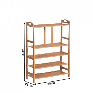 Pantofar, suport pentru pantofi, 5 poliţe, 68x26x95 cm - TP296536 - Img 3