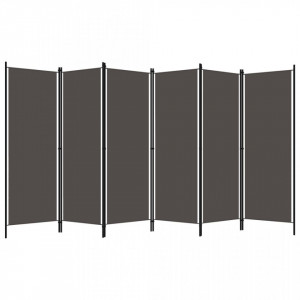 Paravan de camera cu 6 panouri, antracit, 300 x 180 cm - V320729V - Img 2