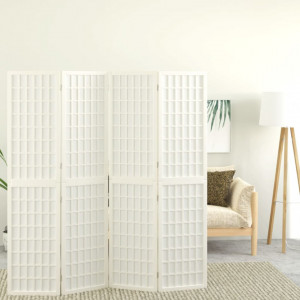 Paravan pliabil cu 4 panouri, stil japonez, alb, 160x170 cm - V352088V - Img 2