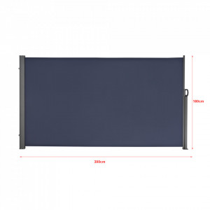 Paravan solar lateral retractabil, 180 x 300 cm, albastru inchis - P74654051 - Img 4
