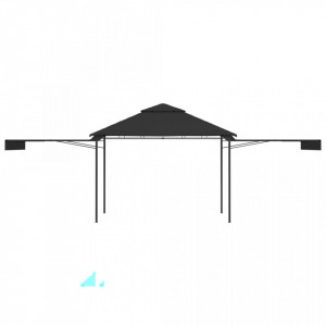 Pavilion cu acoperiș dublu extins 3x3x2,75 m antracit 180 g/m² - V48004V - Img 4