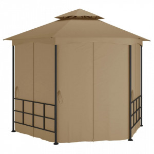Pavilion cu pereți laterali, gri taupe, 3,1x2,7 m - V313932V - Img 2