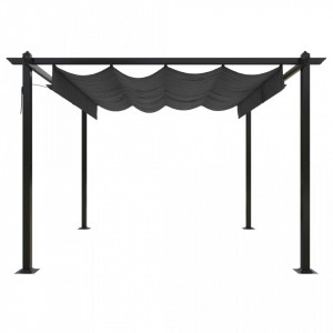 Pavilion de grădină, acoperiș retractabil, antracit, 3x3 m - V318535V - Img 3
