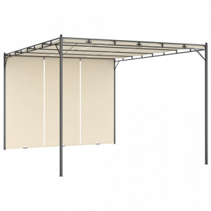 Pavilion de grădină cu perdea laterală, crem, 4 x 3 x 2,25 m - V47994V - Img 2