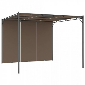 Pavilion de grădină cu perdea laterală, gri taupe, 3x3x2,25 m - V312263V - Img 1