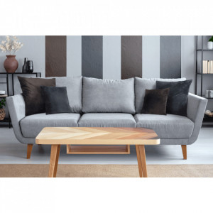 Pernă, material textil de catifea gri închis, 60x60 cm - TP238899 - Img 14