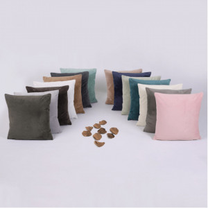 Pernă, material textil de catifea mentă, 45x45 cm - TP238745 - Img 6