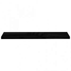 Raft perete suspendat, negru extralucios, 120x23,5x3,8 cm, MDF - V323778V - Img 4