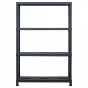 Rafturi de depozitare 2 buc. negru 90x40x138 cm plastic 220 kg - V276262V - Img 3