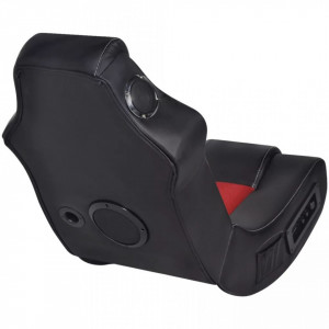 Scaun balansoar muzical, negru si rosu, piele ecologica - V241961V - Img 4