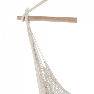 Scaun balansoar suspendabil, hamac, leagăn agăţat, alb, 130x100 cm - TP262391 - Img 6