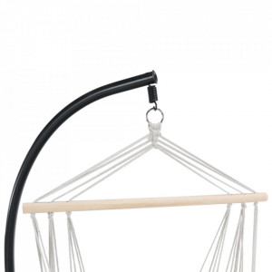 Scaun balansoar suspendabil, hamac, leagăn agăţat, alb, 90x107 cm - TP254344 - Img 12