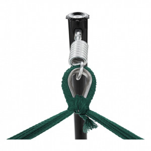 Scaun balansoar suspendabil, hamac, leagăn agăţat, verde, 130x100 cm - TP262393 - Img 15