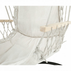 Scaun balansoar suspendabil, leagăn agăţat, alb, 98x60x110 cm - TP254346 - Img 8