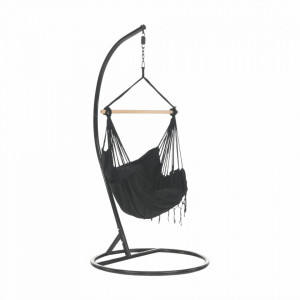 Scaun balansoar suspendabil, leagăn agăţat, gri, 100x130x55 cm - TP267825 - Img 20