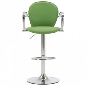 Scaun de bar cu brate, verde, piele ecologica - V249699V - Img 3