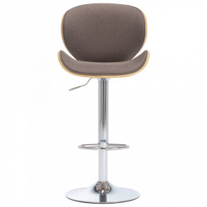 Scaun de bar, gri taupe, material textil - V287414V - Img 3