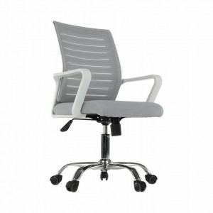Scaun de birou, alb și gri, 56x57,5x97,5-103 cm - TP228546 - Img 13