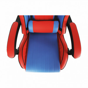 Scaun de birou, gaming, albastru și roşu, 64x60x122-132 cm - TP279408 - Img 6