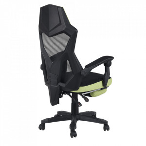 Scaun de birou / joc, negru și verde, 60x65x108-118 cm - TP300476 - Img 3