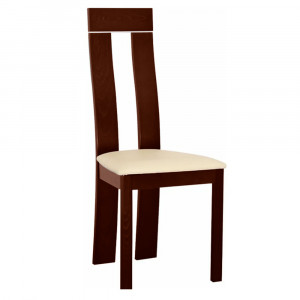 Scaun de bucătărie din lemn, nuc/piele ecologică, bej - TP36484 - Img 12