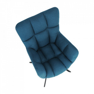 Scaun de design ţesătură albastru petrol - TP276608 - Img 10