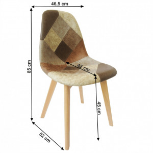 Scaun dining, patchwork/fag - TP256781 - Img 2