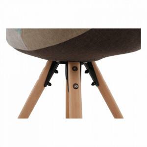 Scaun dining, patchwork mentol/maro - TP258420 - Img 13