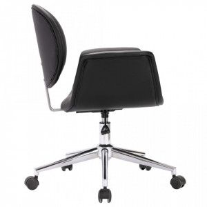 Scaun pivotant de birou, negru, piele ecologica - V3054824V - Img 4