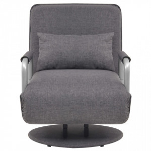 Scaun pivotant si canapea extensibila, gri inchis, textil - V244667V - Img 3
