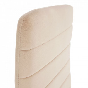 Scaun, ţesătură catifea bej / metal negru - TP285403 - Img 14
