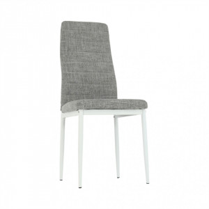 Scaun, textil gri deschis/metal alb - TP201232 - Img 15