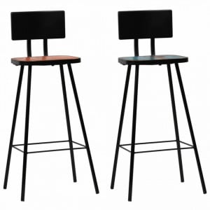 Scaune de bar, 2 buc., lemn masiv reciclat - V245392V