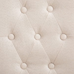 Scaune de bucatarie, 2 buc., crem, material textil - V248987V - Img 2