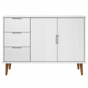 Servantă alb, 113x40x80 cm, lemn masiv de pin - V350514V - Img 4