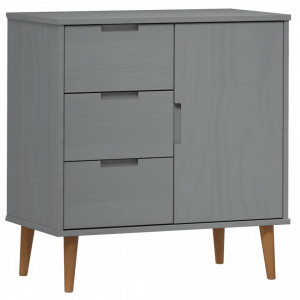 Servantă gri 76,5x40x80 cm lemn masiv de pin - V350512V