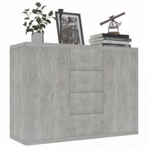 Servantă, gri beton, 88x30x65 cm, PAL - V800688V - Img 3