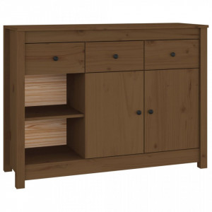 Servantă, maro miere, 100x35x74 cm, lemn masiv de pin - V814557V