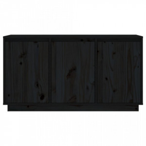 Servantă, negru, 111x34x60 cm, lemn masiv de pin - V813813V - Img 3