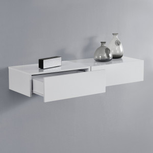 Set 2 bucati comoda suspendata, alb lacuit lucios, 46x30x15 cm - P56253866 - Img 3