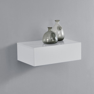 Set 2 bucati comoda suspendata, alb lacuit lucios/negru lacuit lucios, 46x30x15 cm - P56253880 - Img 3
